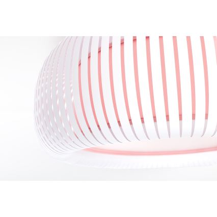Plafondlamp STRIPES – 2x E27, 40W, 230V, Ø 55 cm, wit/roze