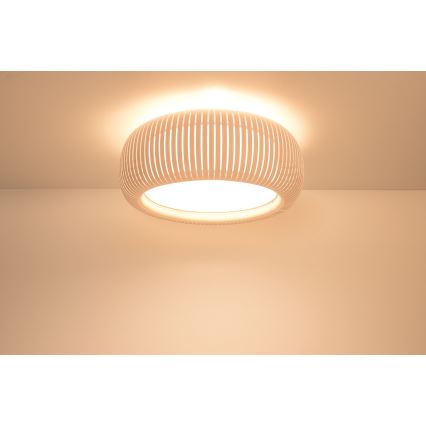 Plafondlamp STRIPES 2xE27/40W/230V Ø 55 cm crème/wit
