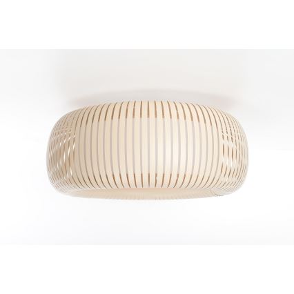 Plafondlamp STRIPES 2xE27/40W/230V Ø 55 cm crème/wit
