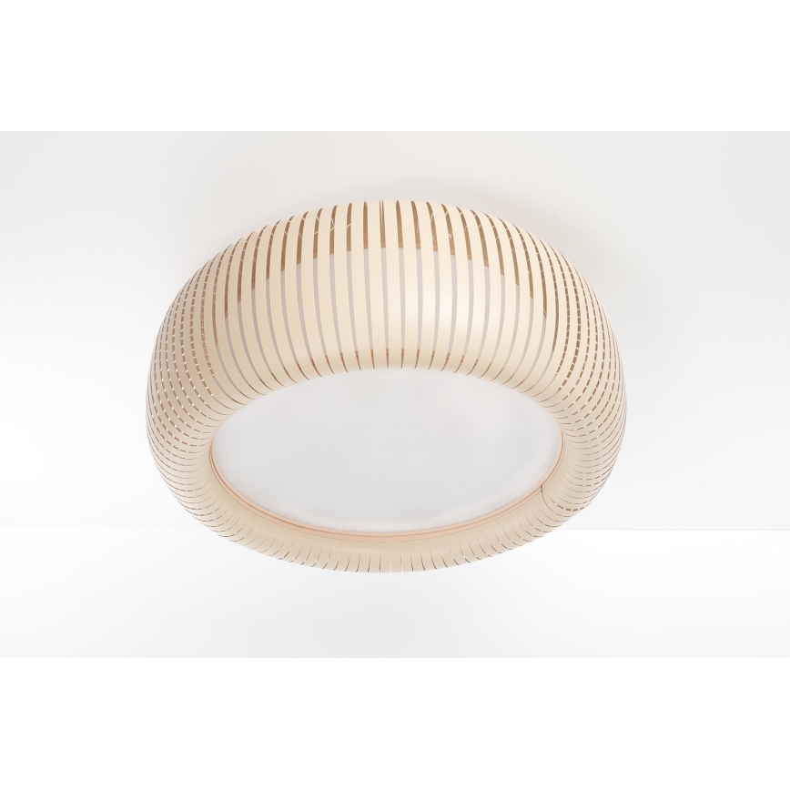 Plafondlamp STRIPES 2xE27/40W/230V Ø 55 cm crème/wit