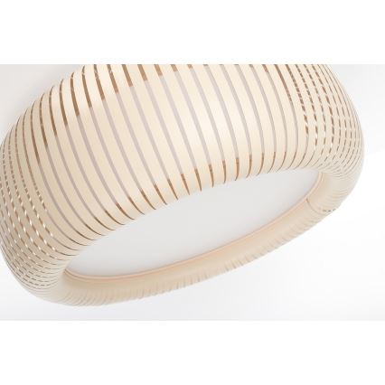 Plafondlamp STRIPES 2xE27/40W/230V Ø 55 cm crème/wit