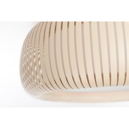 Plafondlamp STRIPES 2xE27/40W/230V Ø 55 cm crème/wit