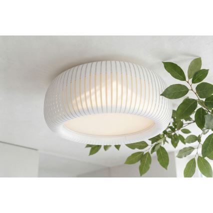 Plafondlamp STRIPES 2xE27/40W/230V Ø 55 cm wit/crème