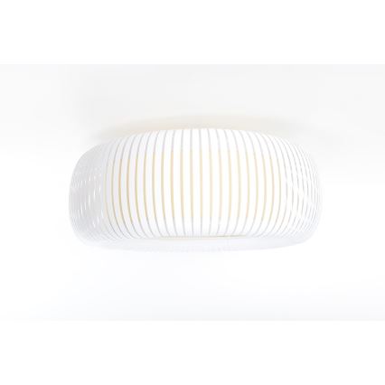 Plafondlamp STRIPES 2xE27/40W/230V Ø 55 cm wit/crème