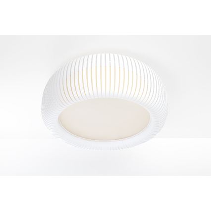 Plafondlamp STRIPES 2xE27/40W/230V Ø 55 cm wit/crème
