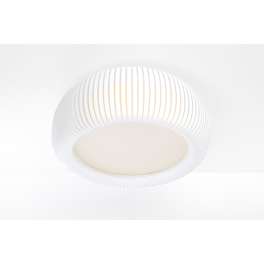 Plafondlamp STRIPES 2xE27/40W/230V Ø 55 cm wit/crème