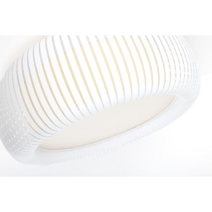 Plafondlamp STRIPES 2xE27/40W/230V Ø 55 cm wit/crème