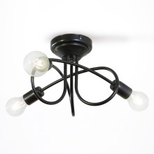 Plafondlamp STYLE 3xE27/60W/230V zwart