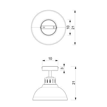 Plafondlamp SVEN 1xE27/15W/230V Ø 21 cm crème