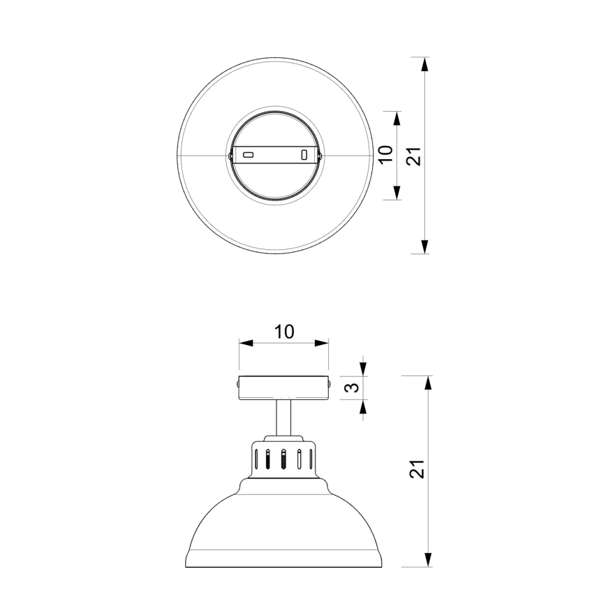 Plafondlamp SVEN 1xE27/15W/230V Ø 21 cm crème