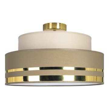 Plafondlamp TAMI 1xE27/60W/230V beige/bruin/goud