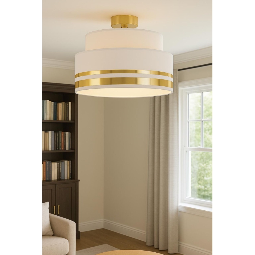 Plafondlamp TAMI 1xE27/60W/230V beige/goud
