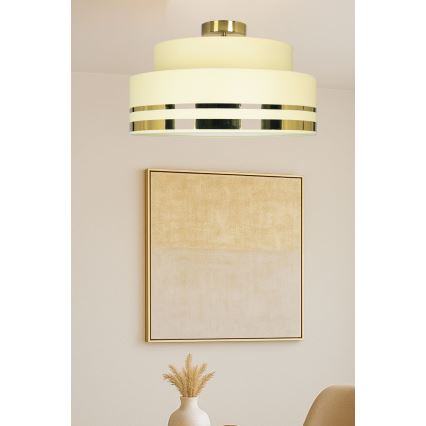 Plafondlamp TAMI 1xE27/60W/230V beige/goud