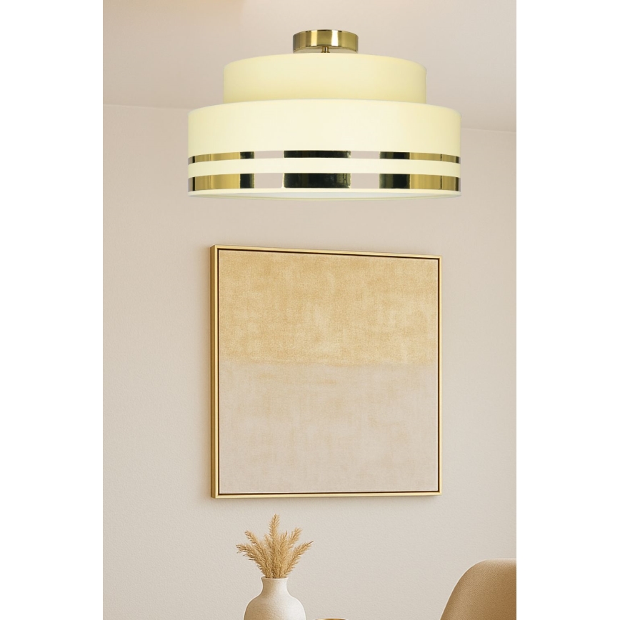 Plafondlamp TAMI 1xE27/60W/230V beige/goud