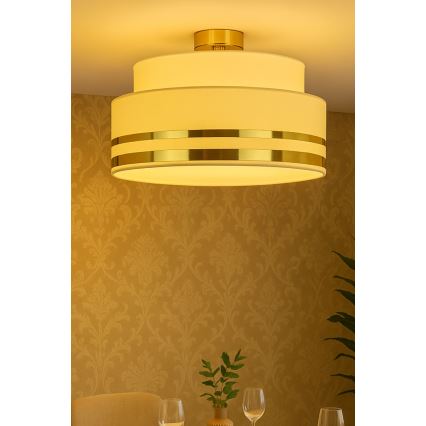 Plafondlamp TAMI 1xE27/60W/230V beige/goud