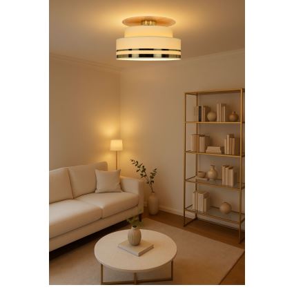 Plafondlamp TAMI 1xE27/60W/230V beige/goud