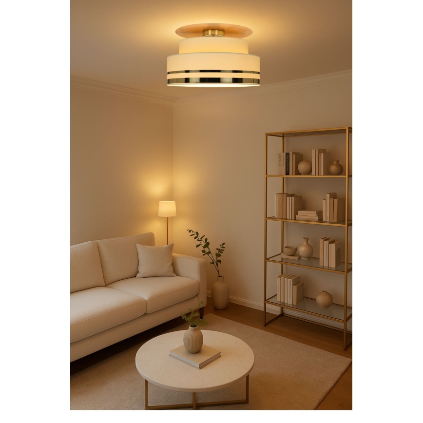 Plafondlamp TAMI 1xE27/60W/230V beige/goud