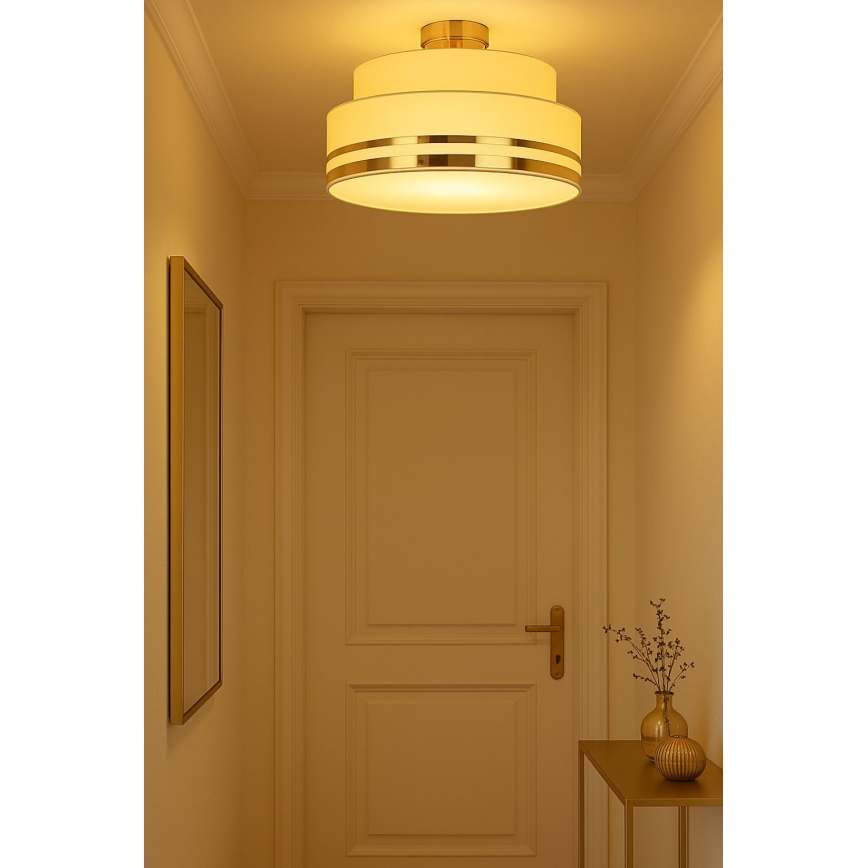 Plafondlamp TAMI 1xE27/60W/230V beige/goud