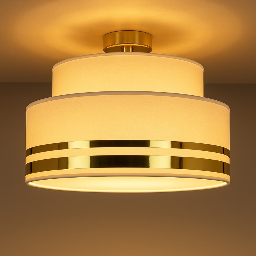 Plafondlamp TAMI 1xE27/60W/230V beige/goud