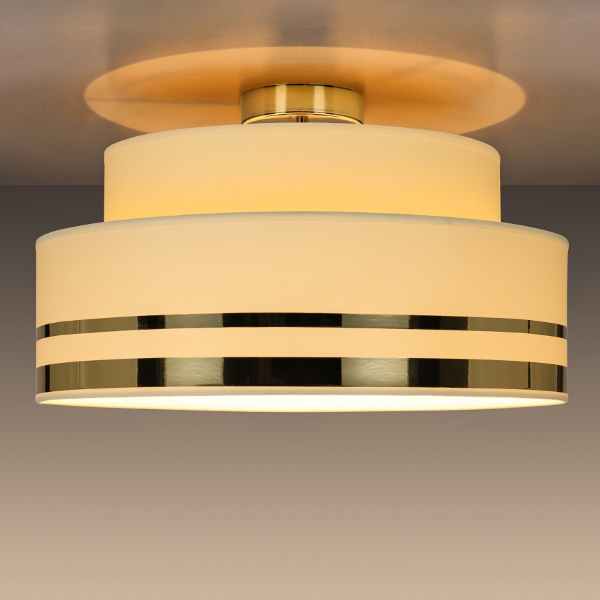 Plafondlamp TAMI 1xE27/60W/230V beige/goud