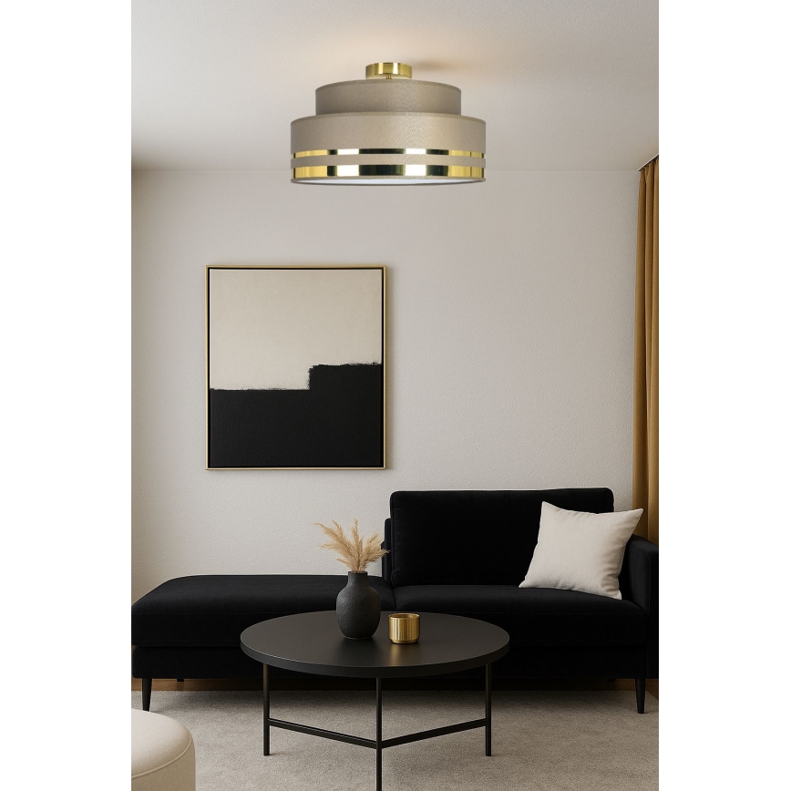 Plafondlamp TAMI 1xE27/60W/230V bruin/goud