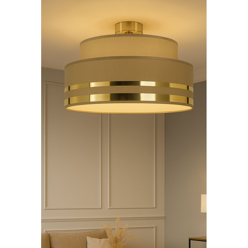 Plafondlamp TAMI 1xE27/60W/230V bruin/goud