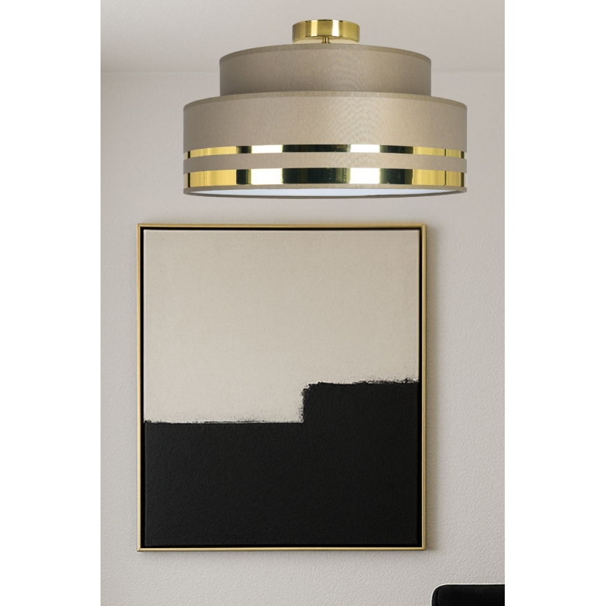 Plafondlamp TAMI 1xE27/60W/230V bruin/goud