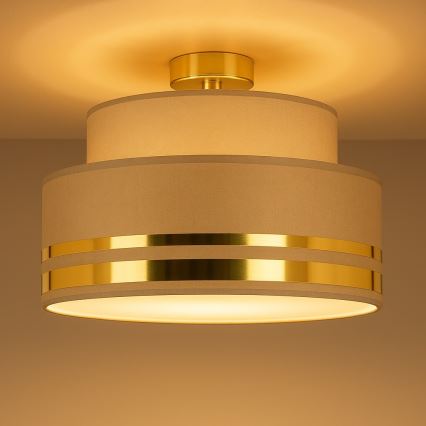 Plafondlamp TAMI 1xE27/60W/230V bruin/goud