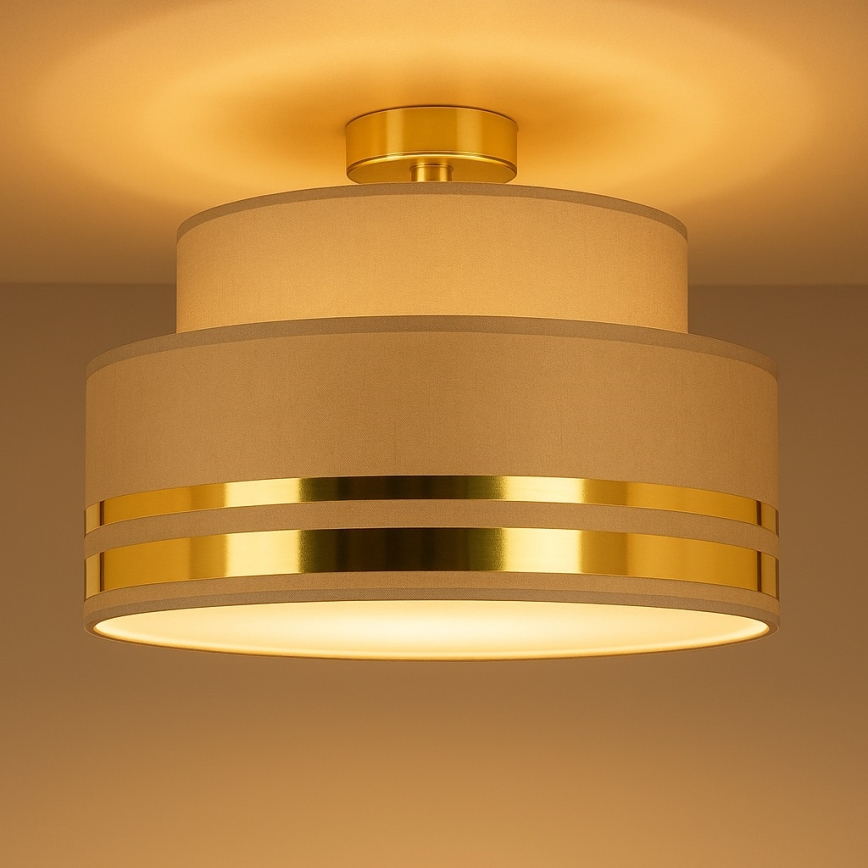 Plafondlamp TAMI 1xE27/60W/230V bruin/goud