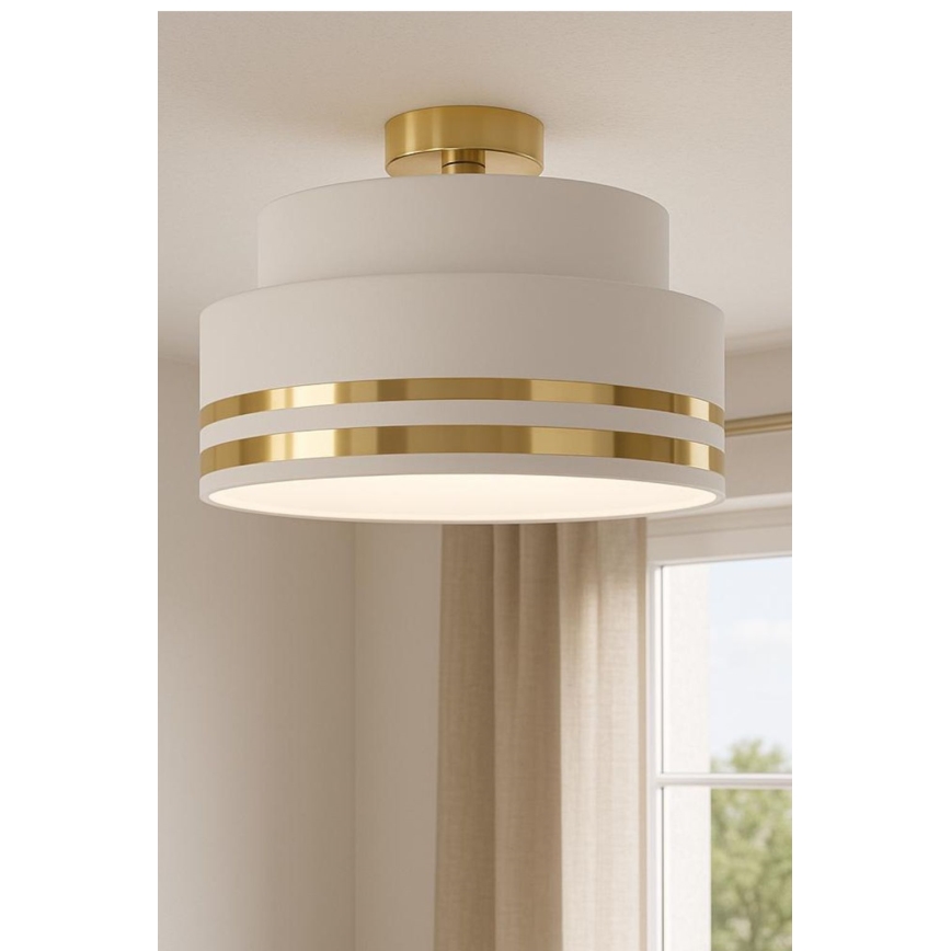 Plafondlamp TAMI 1xE27/60W/230V crème/goud