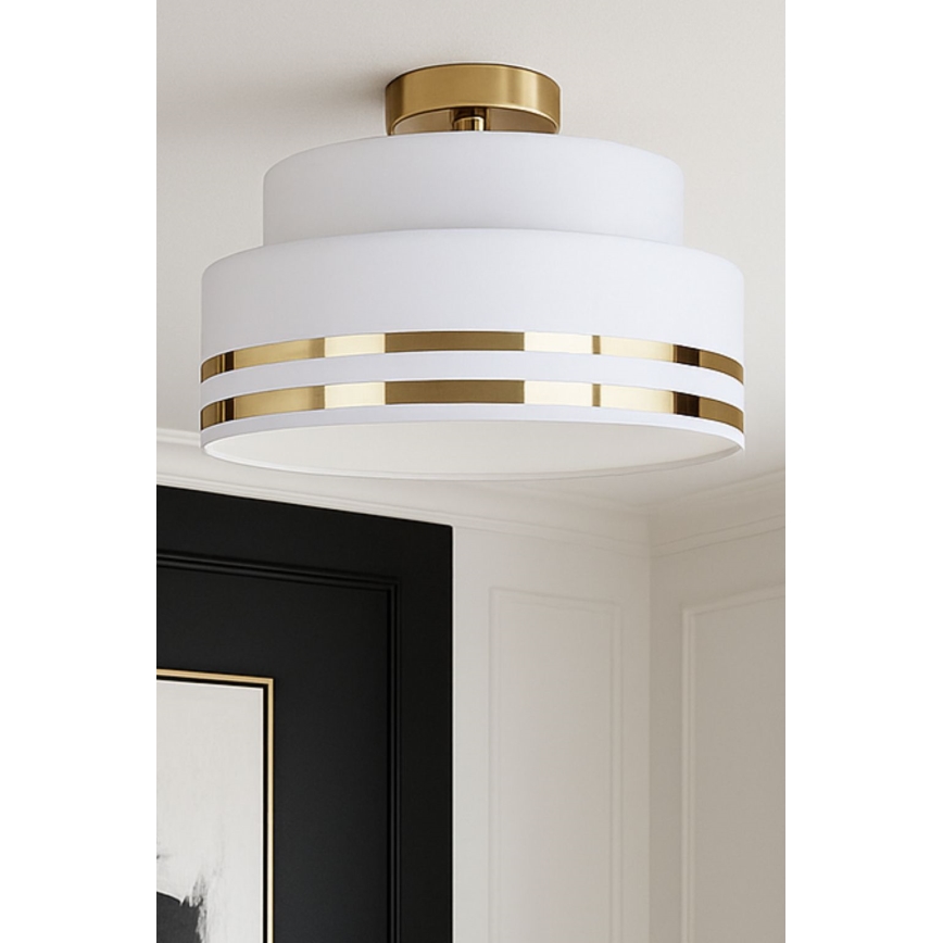 Plafondlamp TAMI 1xE27/60W/230V crème/goud