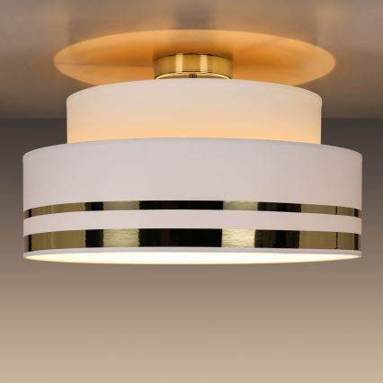 Plafondlamp TAMI 1xE27/60W/230V crème/goud