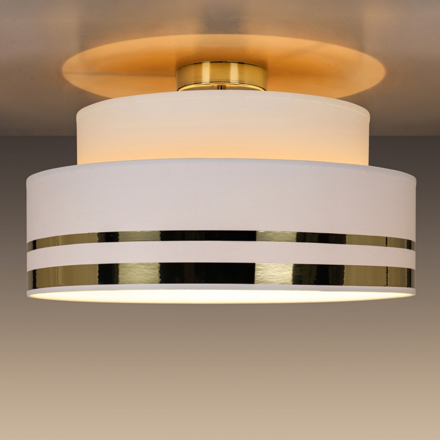 Plafondlamp TAMI 1xE27/60W/230V crème/goud