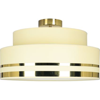 Plafondlamp TAMI 1xE27/60W/230V diameter 40 cm beige/goud