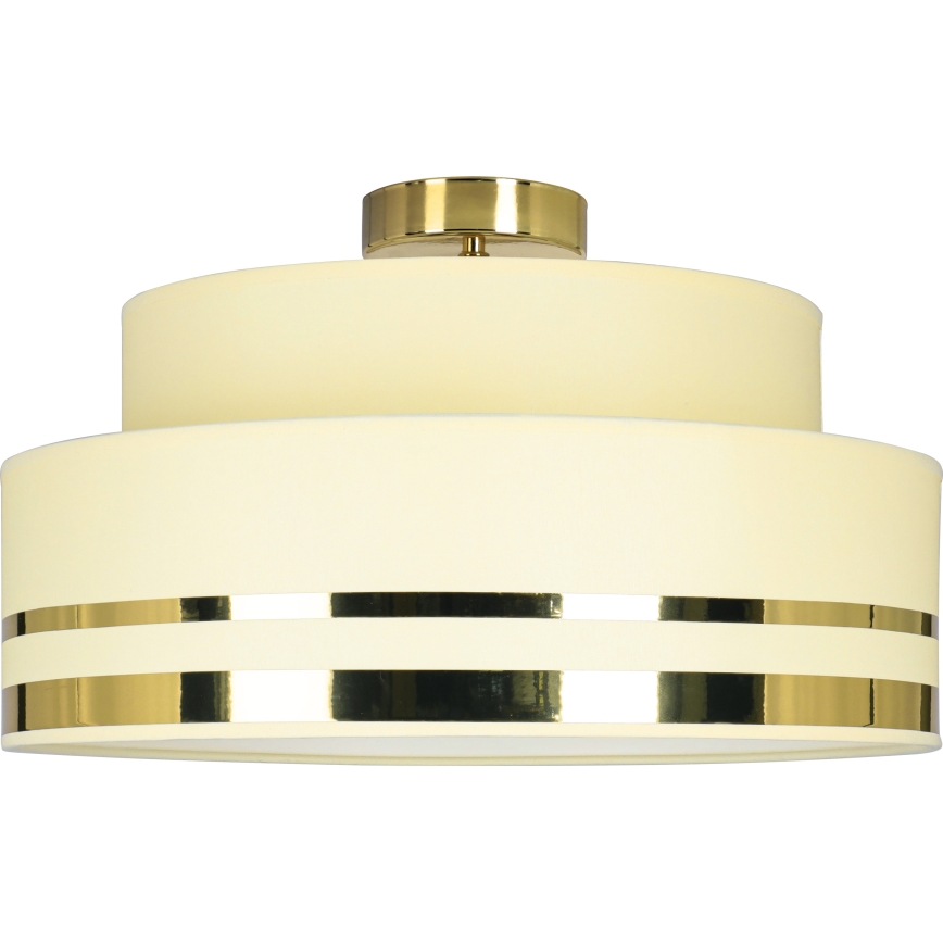 Plafondlamp TAMI 1xE27/60W/230V diameter 40 cm beige/goud