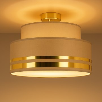 Plafondlamp TAMI 1xE27/60W/230V diameter 40 cm bruin/goud