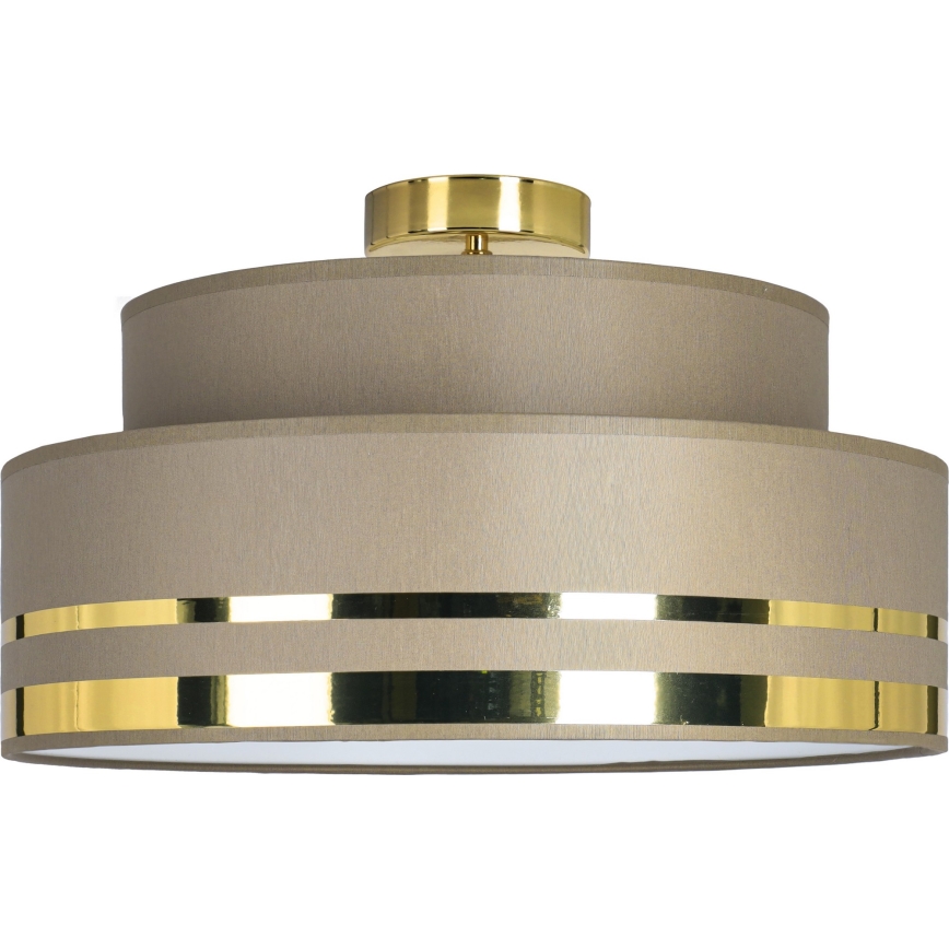 Plafondlamp TAMI 1xE27/60W/230V diameter 40 cm bruin/goud