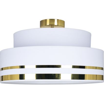 Plafondlamp TAMI 1xE27/60W/230V diameter 40 cm wit/goud