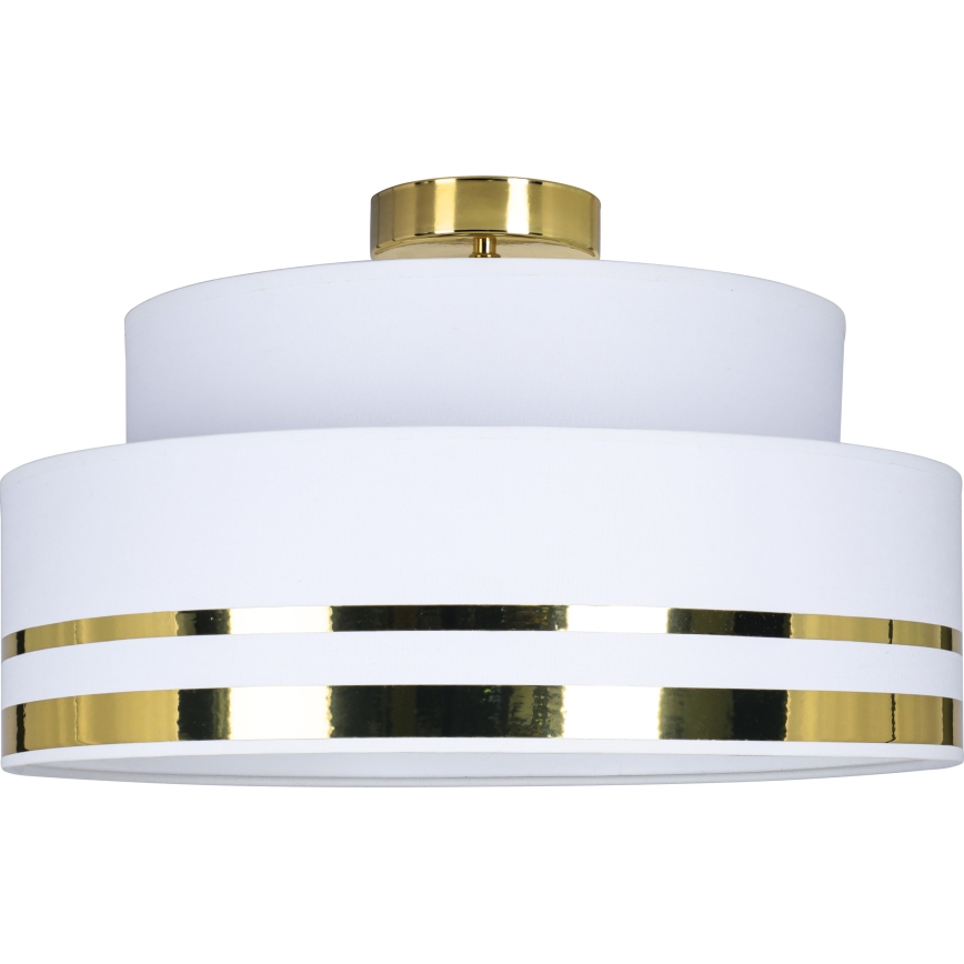 Plafondlamp TAMI 1xE27/60W/230V diameter 40 cm wit/goud