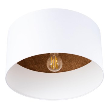 Plafondlamp TELESTO 1xE27/15W/230V diameter 35 cm wit/bruin