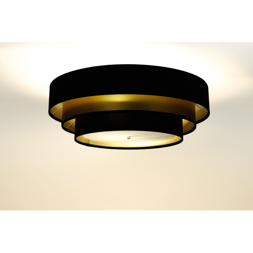 Plafondlamp TRINITI 2xE27/60W/230V blauw/goud