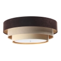 Plafondlamp TRINITI 2xE27/60W/230V bruin/beige/goud