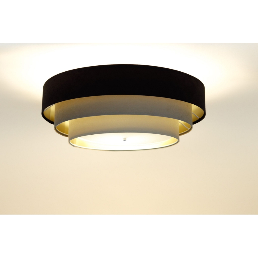 Plafondlamp TRINITI 2xE27/60W/230V bruin/beige/goud