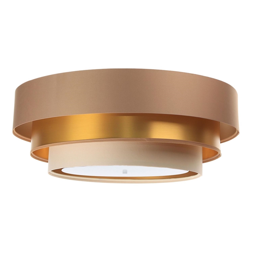 Plafondlamp TRINITI 2xE27/60W/230V bruin/goud/beige