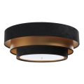 Plafondlamp TRINITI 2xE27/60W/230V zwart/goud