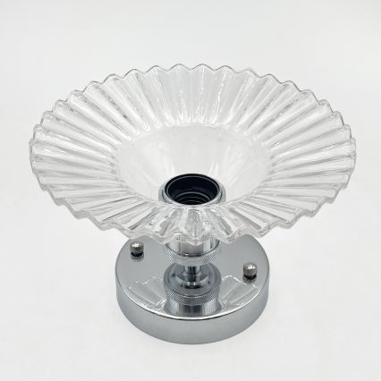 Plafondlamp TRISH 1xE27/15W/230V glanzend chroom/helder