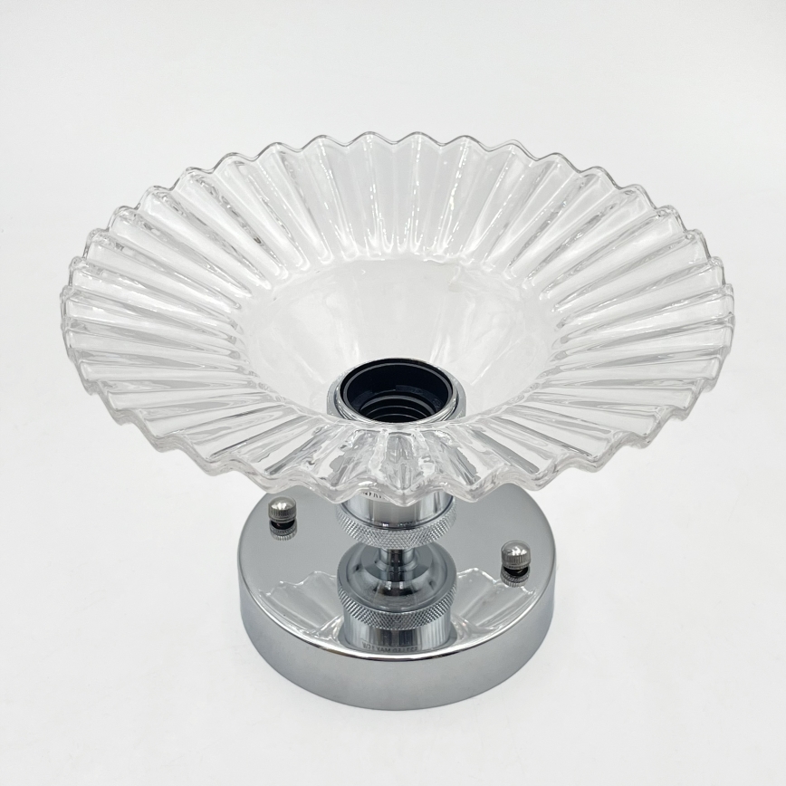 Plafondlamp TRISH 1xE27/15W/230V glanzend chroom/helder