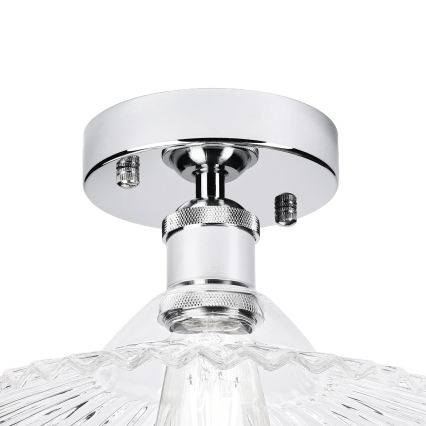 Plafondlamp TRISH 1xE27/15W/230V glanzend chroom/helder