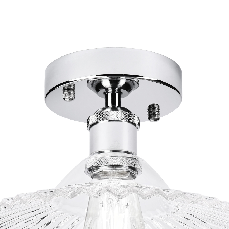 Plafondlamp TRISH 1xE27/15W/230V glanzend chroom/helder