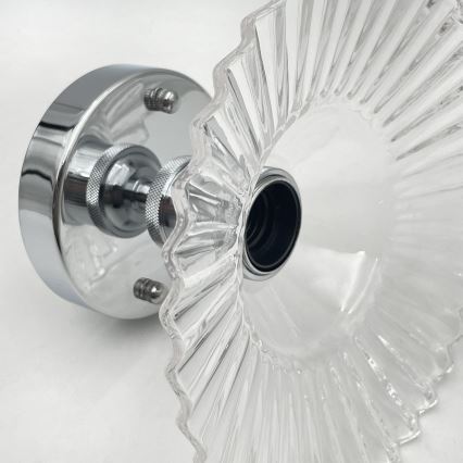 Plafondlamp TRISH 1xE27/15W/230V glanzend chroom/helder